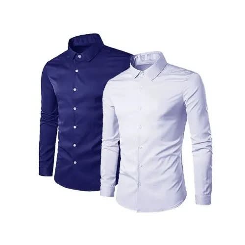Blue And White Color Long Sleeve For Men - 2PCS