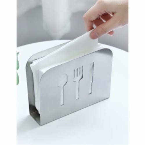Stainless Steel Serviette Napkin Holder - Silver