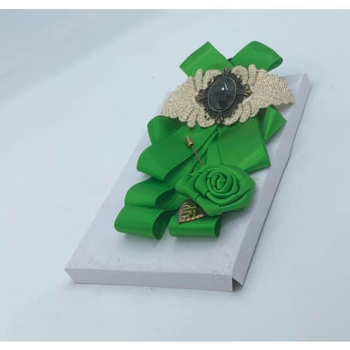Barrister 2-in-1 Bow Tie N Lapel - Green