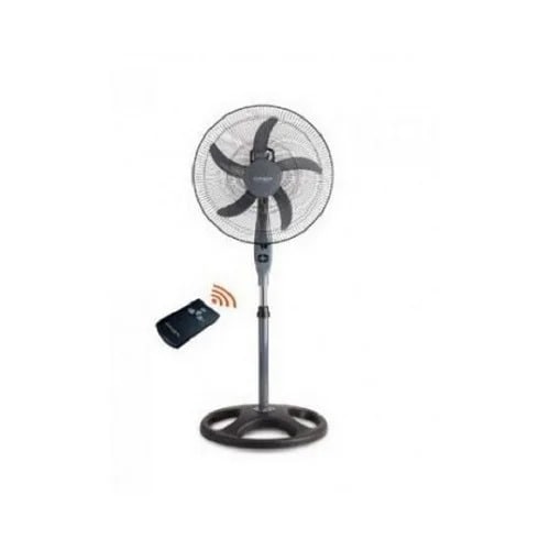18" Ac-dc Standing Fan - Qsf-18r With Solar Panel 20w