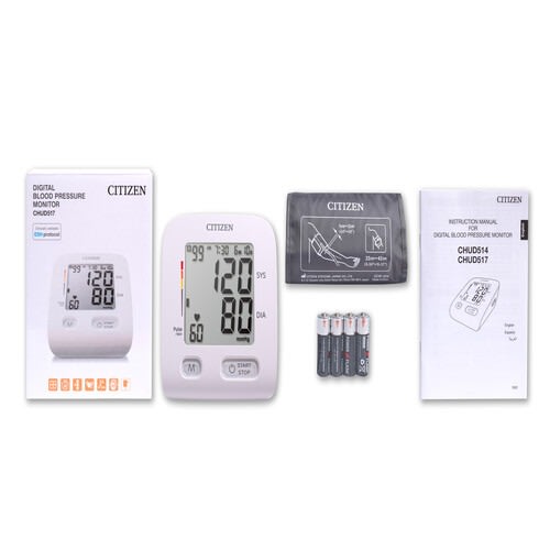 Digital Blood Pressure Monitor With Wide Range Cuff- Whit