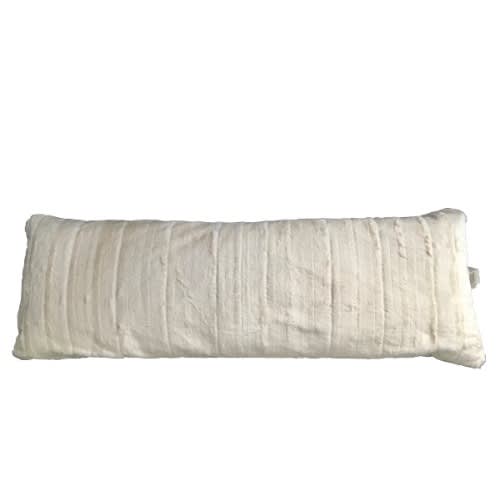 Soft Faux Fur Body Pillow - White (54" X 20'')