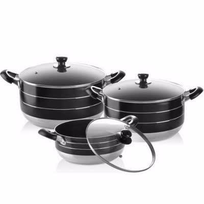 Non Stick Cooking Pot - Big Size - 3 Pcs