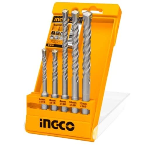 Ingco - Sds Plus Hammer Drill Bits Set - 5 Pieces