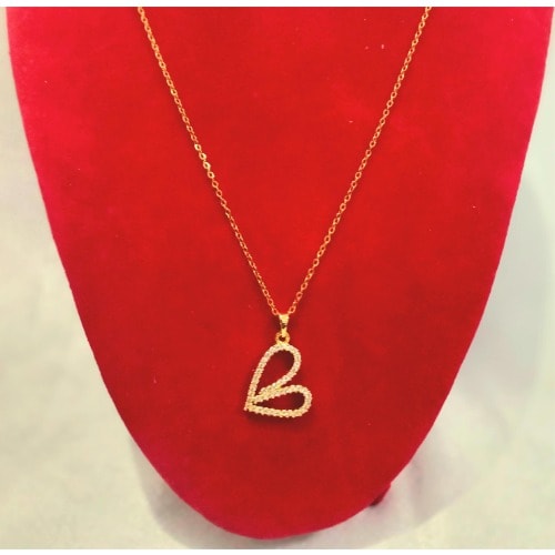 Ladies  Heart Neckchain - Gold