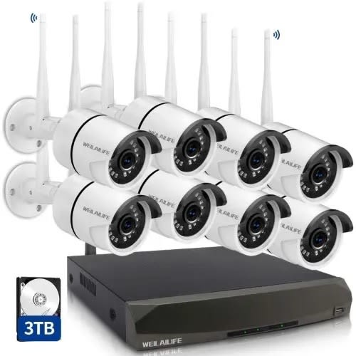 Wireless Nvr Kit With Hard Disk - 8 Channel - 3 TB