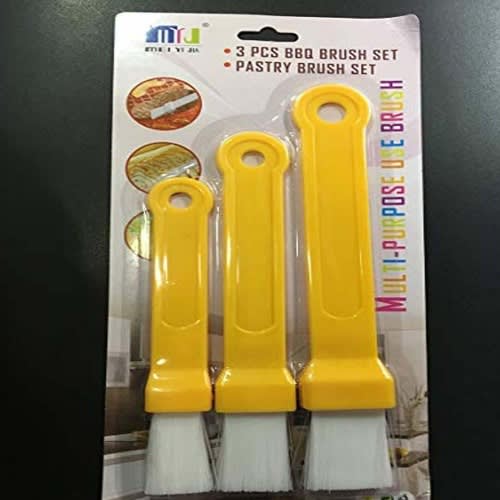 Barbecue Brush Set - Set Of 3 - Yellow