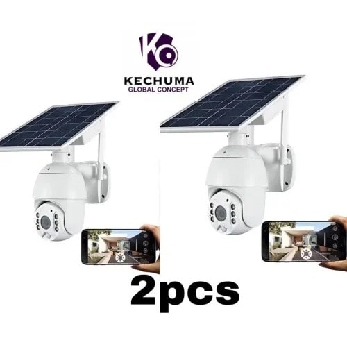 Solar Powered 4g Simcard Ptz Cctv Camera With Wireless Connection - 2 Pieces