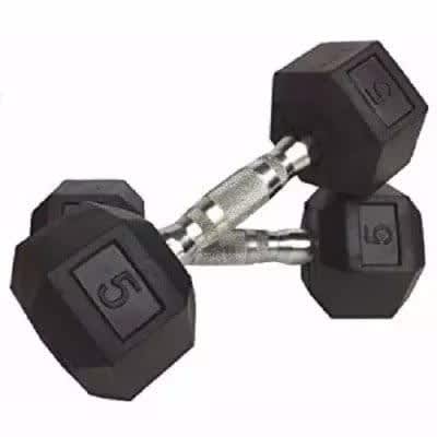 10kg Coated Dumbbell - 5kg Each- Black