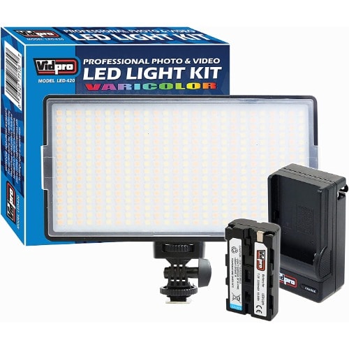 Professional  LED On-Camera Photo And Video Light Kit.