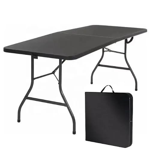 6 Ft Rectangular Table- By 8 Seater - Black