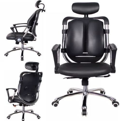 Ergonomic Lumber Support Office Chair With Headrest