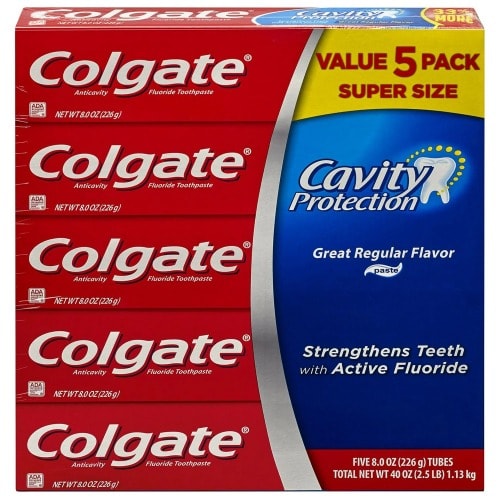 Anticavity Regular Flavor Toothpaste - 5 Pack - 8 Oz