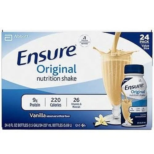 Ensure Healthy Vanilla Nutrition Shake Drink - 237ml - 24 Bottles