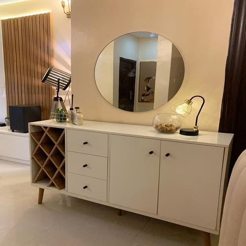 Sadia-credenza With 3-drawer - White