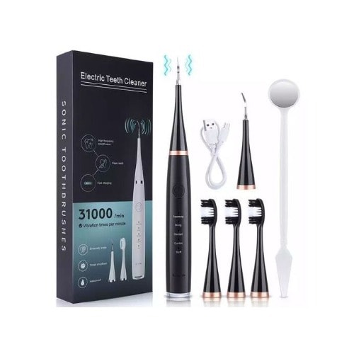 Electric Tooth Cleaner Calculus Removal Kit- Black