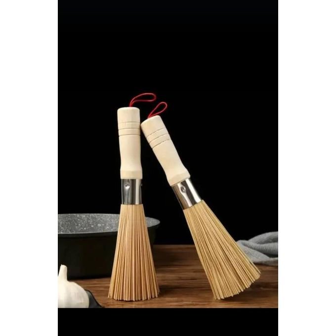 Bamboo natural long handle, bamboo brush, kitchen cleaning products, do not harm the pot, dish