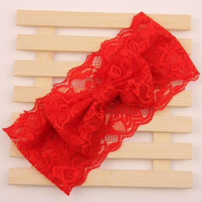 Lace Headband - Red