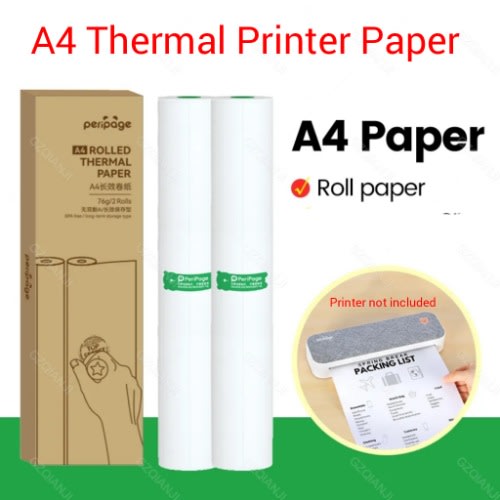 Peripage - A4 Thermal Roll Paper For A4 Mini Inkless Printer