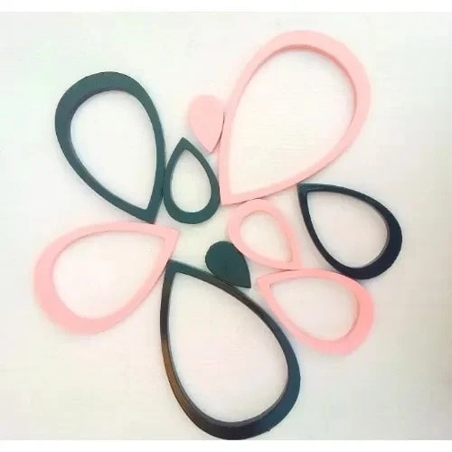 3D Adhesive Raindrop Wall Stickers - 10 Pcs