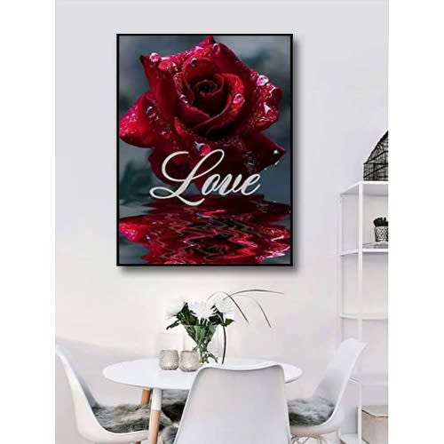 Red Rose Single Portraits Canvas