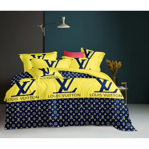 Louis Vuitton Inspired Bedsheet With Two Pillowcase