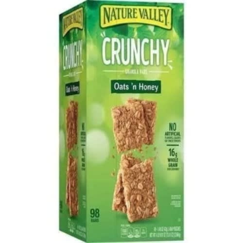 Nature Valley Granola Bars Crunchy Oats'n Honey -98-bars - 49 Packs