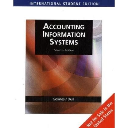 Accounting Information Systems (aise) For Gelinas/dull's Accounting Information Systems, 7