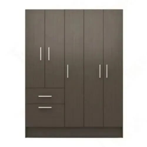 Wardrobe - 5 Doors - 2 Drawers - Brown