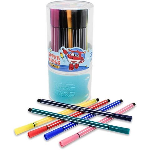Washable Felt Pen 24 Colours, Blue