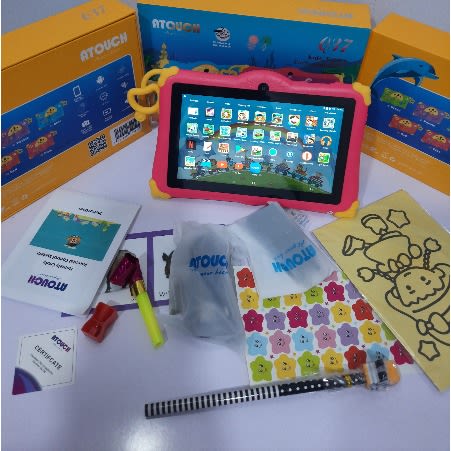 Q37 Educational Tablet For Kids - 6GB RAM - 256GB ROM - 4000mah - Pink