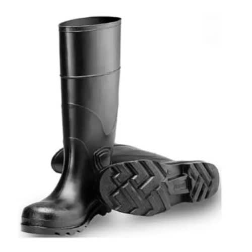 Rain Boot With Safety Tone - Rubber - Black
