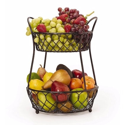 Evys. Fruit Basket + Fruits - 2-Tier