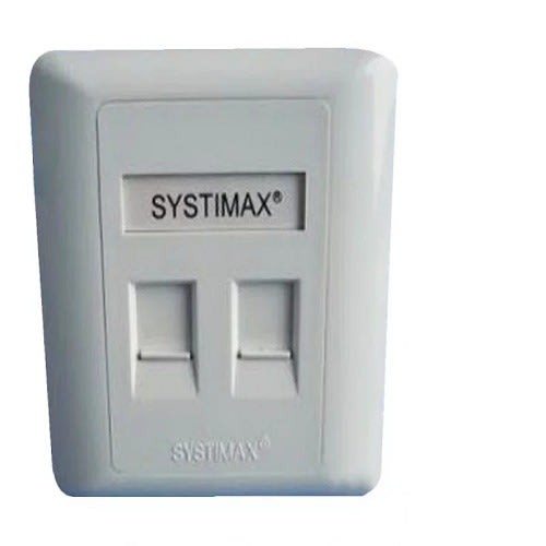 Systimax Double Port Lan Rj-45 Faceplate