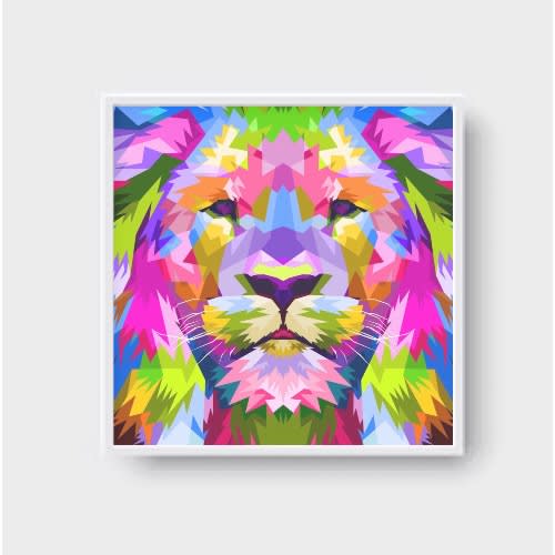 Wall Art Digital Print 30" By 30"-ready To Hang Plain White Glass Frame 2043