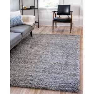 10 Ft / 13 Ft  Woolly Shaggy Center Rug Grey