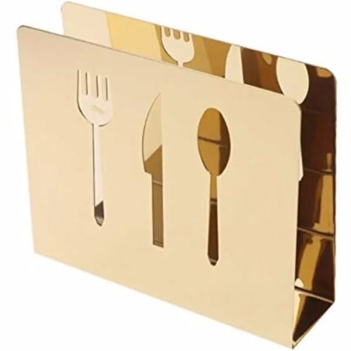 Stainless Steel Serviette Napkin Holder- Gold