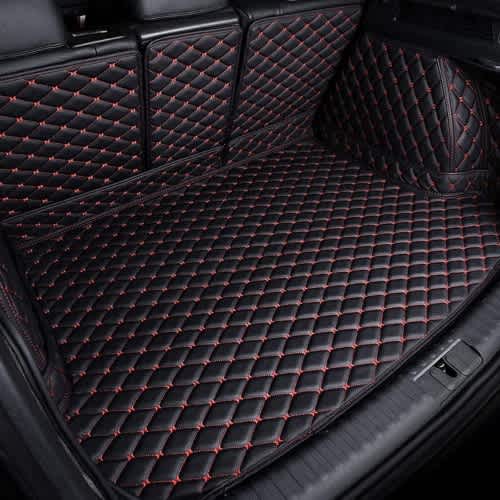 Leather Boot Mat Cover Black With Red Stitching For Rx350 And Rx330