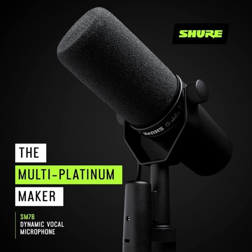 Shure Sm7b Cardioid Dynamic Vocal Microphone For Live Broadcast Recording
