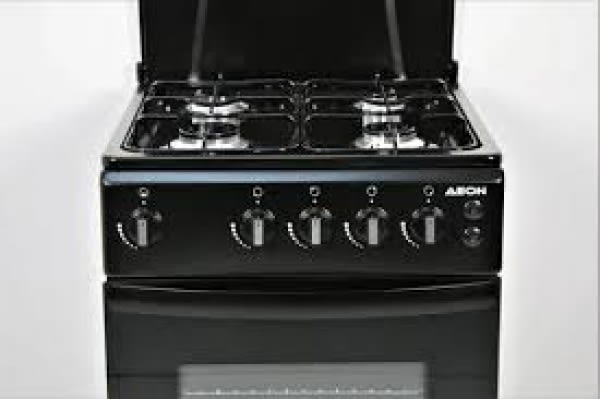 AEON 5040 50 X 50cm, 4+0 Brunner, Strong Pan Support, Oven Lamp, Double Glass Oven, Black.