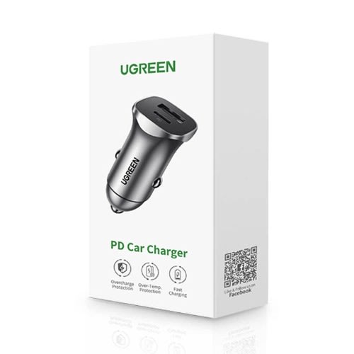 Dual Usb Car Charger -Space Gray