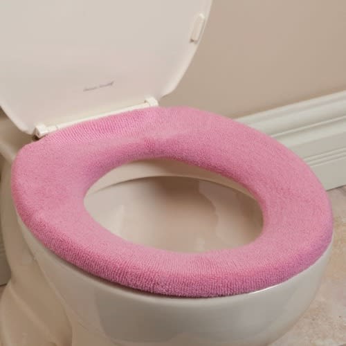 Cushion Toilet Seat Cover - Soft Comfy- Pink