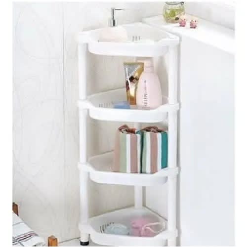 4 Tier Plastic Corner Shelf