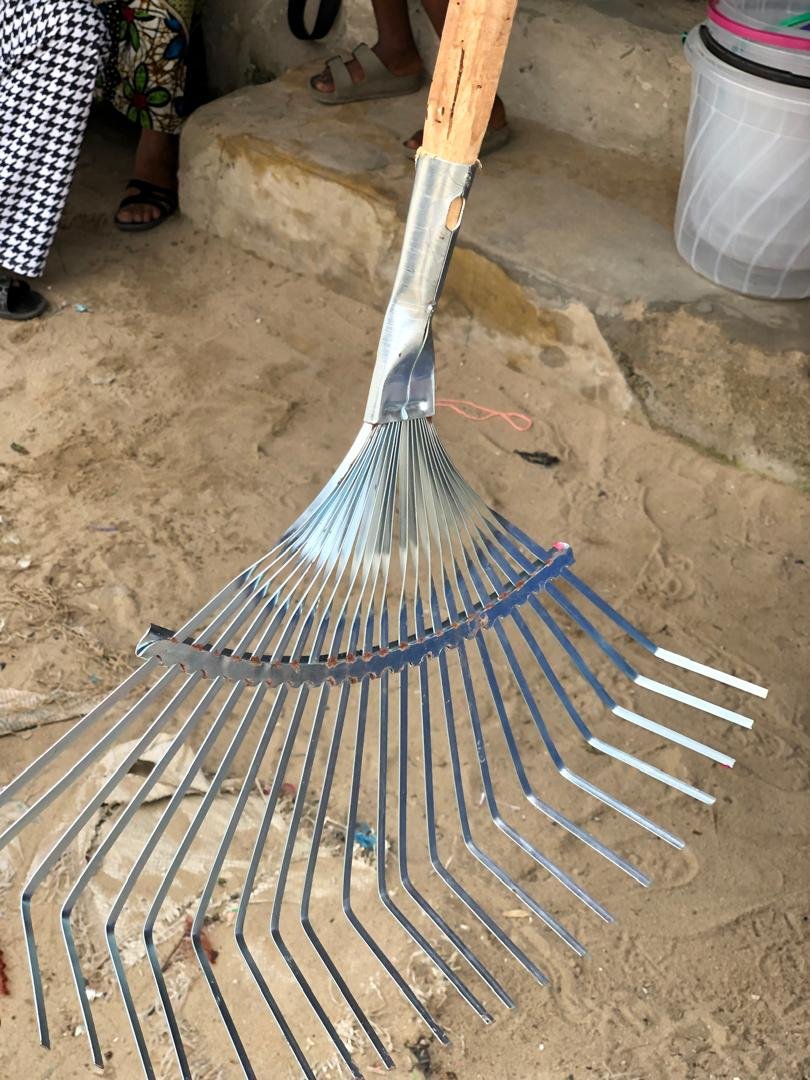 Garden Leaf Rake  - Garden Lawn Care Tool for Removing Leaves, Grass, and Debris