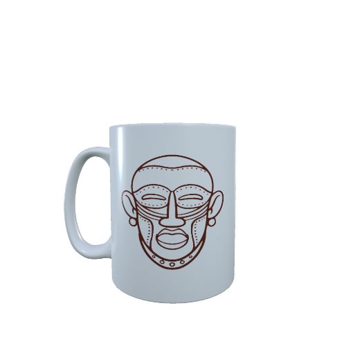 Traditional Mask Mug - 11oz small - White
