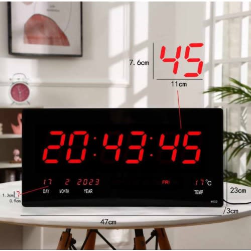 Digital Led Wall Clock -  Free Gift