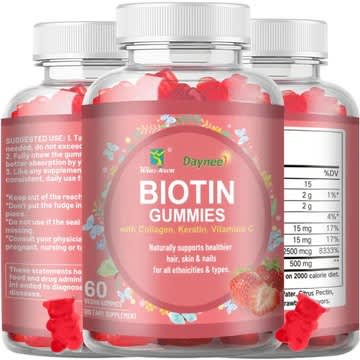 Biotin Gummies With Collagen / Vitamin C & Kerati - 60 Gummies