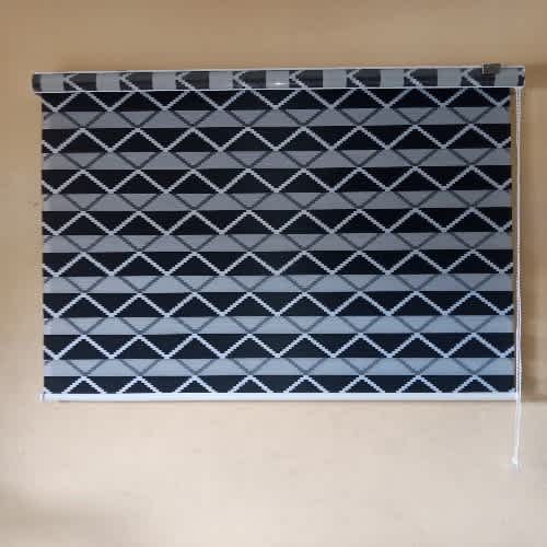 Window Blind - Black And White - 1.3 By 1.3