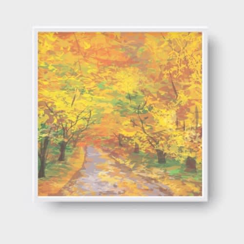 Wall Art Digital Print 20&rdquo; By 20&rdquo; - Ready To Hang Plain White Glass Frame 3007