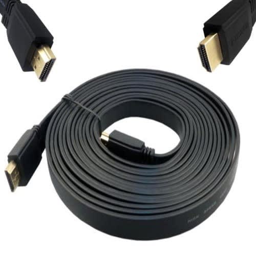 10m High Speed 1080p Hdmi Hd Flat Cable - Black